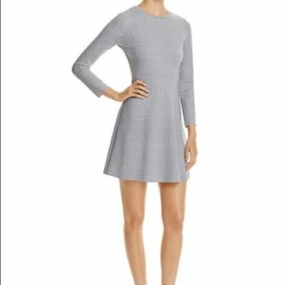 Tory Burch Ivory Midnight Navy Gemini Link Corinne Print Work/Office Dress